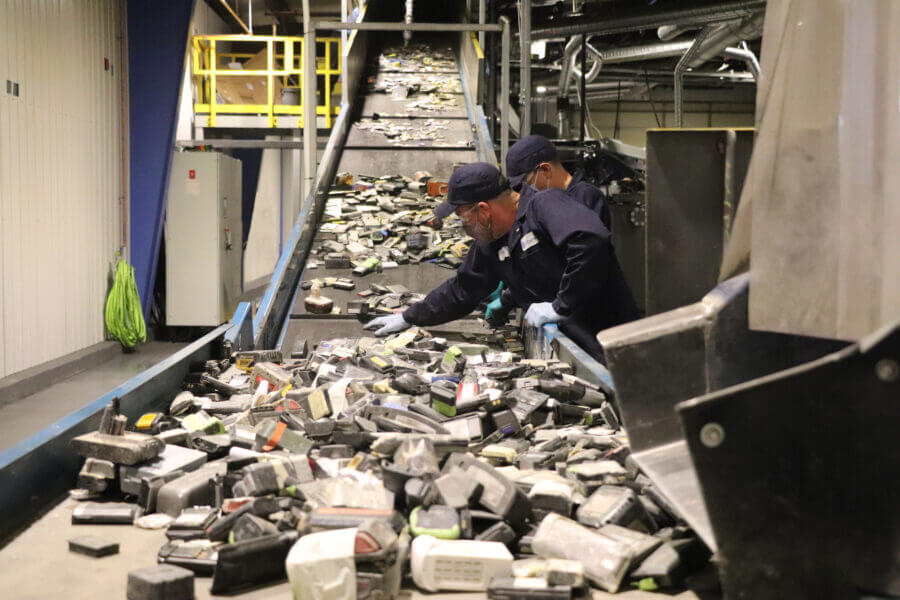 Recycling the cobalt, lithium, and other critical materials in electric vehicle batteries will help meet increased demand for materials as vehicle sales grow in future years and reduce the need to mine new materials. Recycling facilities are currently few and far between—Li-Cycle (shown above) is one of just 10 or so in the world operating today—underscoring the need for policies to help promote increased recycling.